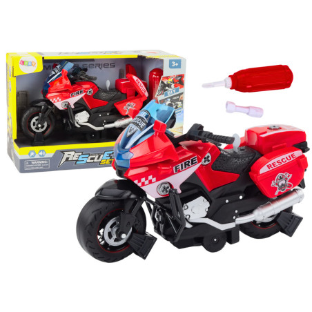 Motorcykel För Nödsituationer DIY Ljus Ljud Rött