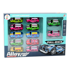 Set med Färgglada Drivna Bilar och Lastbilar 12 stycken