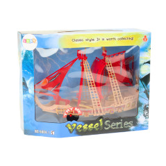 Piratskepp Ljus Ljud Hjul Svart