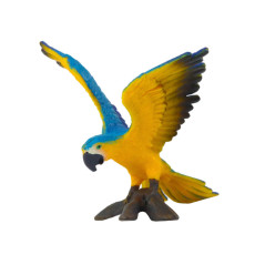 Figurin Papegoja Ara Ararauna 7 cm Blå-Gul