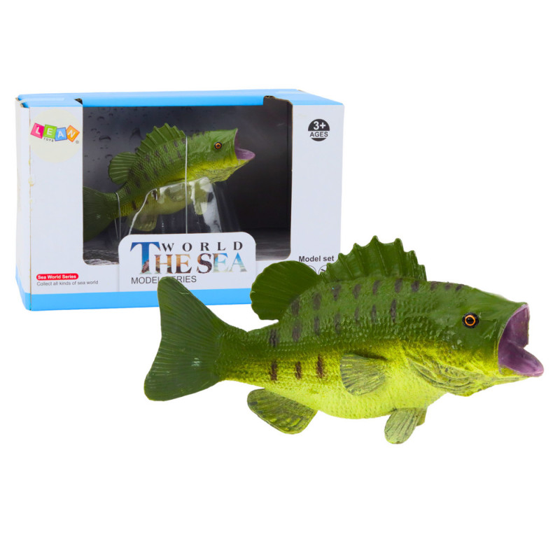 Figurin Fisk Abborre Vanlig Grön 11 cm Världens Djur