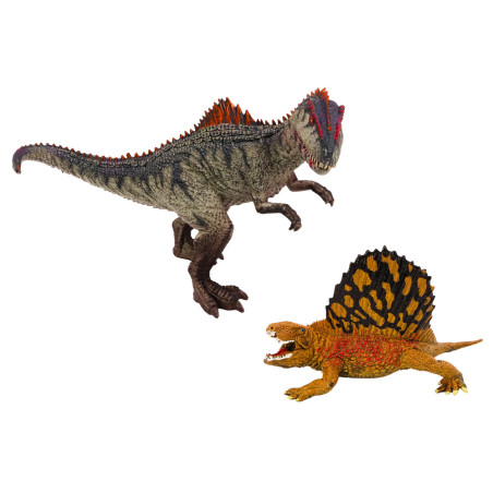 Dinosauriefigurer Dimetrodon Allosaurus Set 2 st