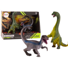 Set av dinosauriefigurer Brachiosaurus Velociraptor 2 st | HandlaSmidigt.se