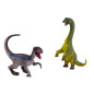 Set av dinosauriefigurer Brachiosaurus Velociraptor 2 st