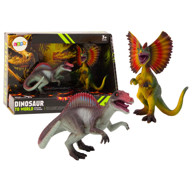 Dinosauriefigurer Spinosaurus Dilophosaurus Set 2 delar