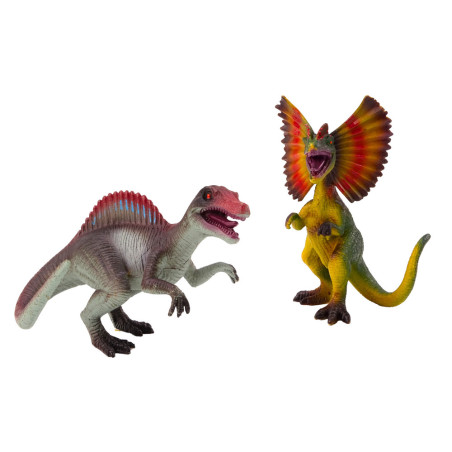Dinosauriefigurer Spinosaurus Dilophosaurus Set 2 delar