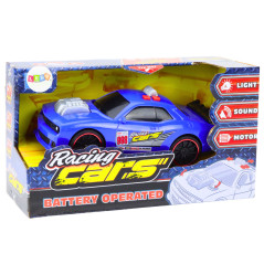 Racerbil Ljus Ljud Öppningsbar Motor Blå