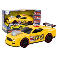 Racerbil Ljus Ljud Öppen Motor Gul