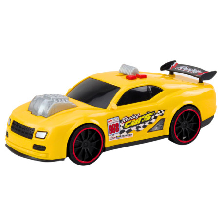 Racerbil Ljus Ljud Öppen Motor Gul