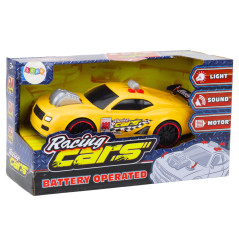 Racerbil Ljus Ljud Öppen Motor Gul