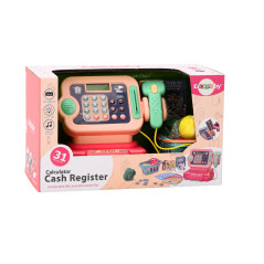 Kassa Kassaregister Räkna Mynt Korg Ljus Ljud Rosa