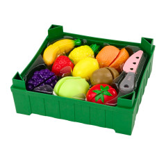 Fruktskärarset i låda 9 delar Grön kniv