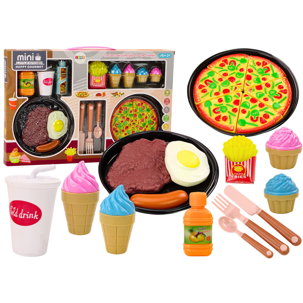 Matvarupaket Pizza Pommes Frites Glass Bestick