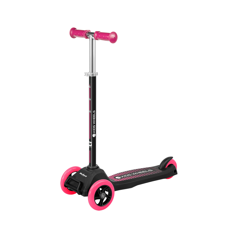 Trehjulig sparkcykel REBEL KIDS WHEELS ROSA
