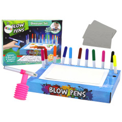 Kreativt set uppblåsbara färgpennor dinosaurier