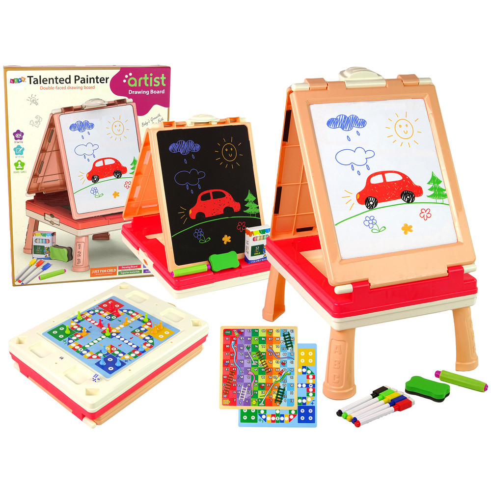 Skiva 3-i-1 Multifunktionell Dubbelsidig Spelbord Kinesisk Checkers