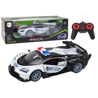 Auto Zdalnie Sterowane RC Policyjne w Skali 112 Biały