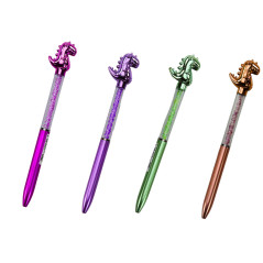 Kulpenna med Dinosaurie Diamanter Blått Bläck 0.7mm Mix