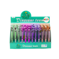 Kulpenna med Dinosaurie Diamanter Blått Bläck 0.7mm Mix