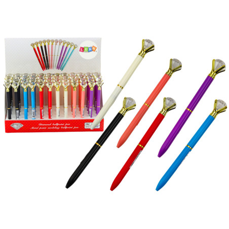 Kulspetspenna med blå diamantinsats 0,7 mm Mix