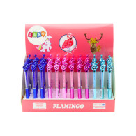 Kulpenna med Flamingo Diamanter Blått bläck 0,7 mm Mix