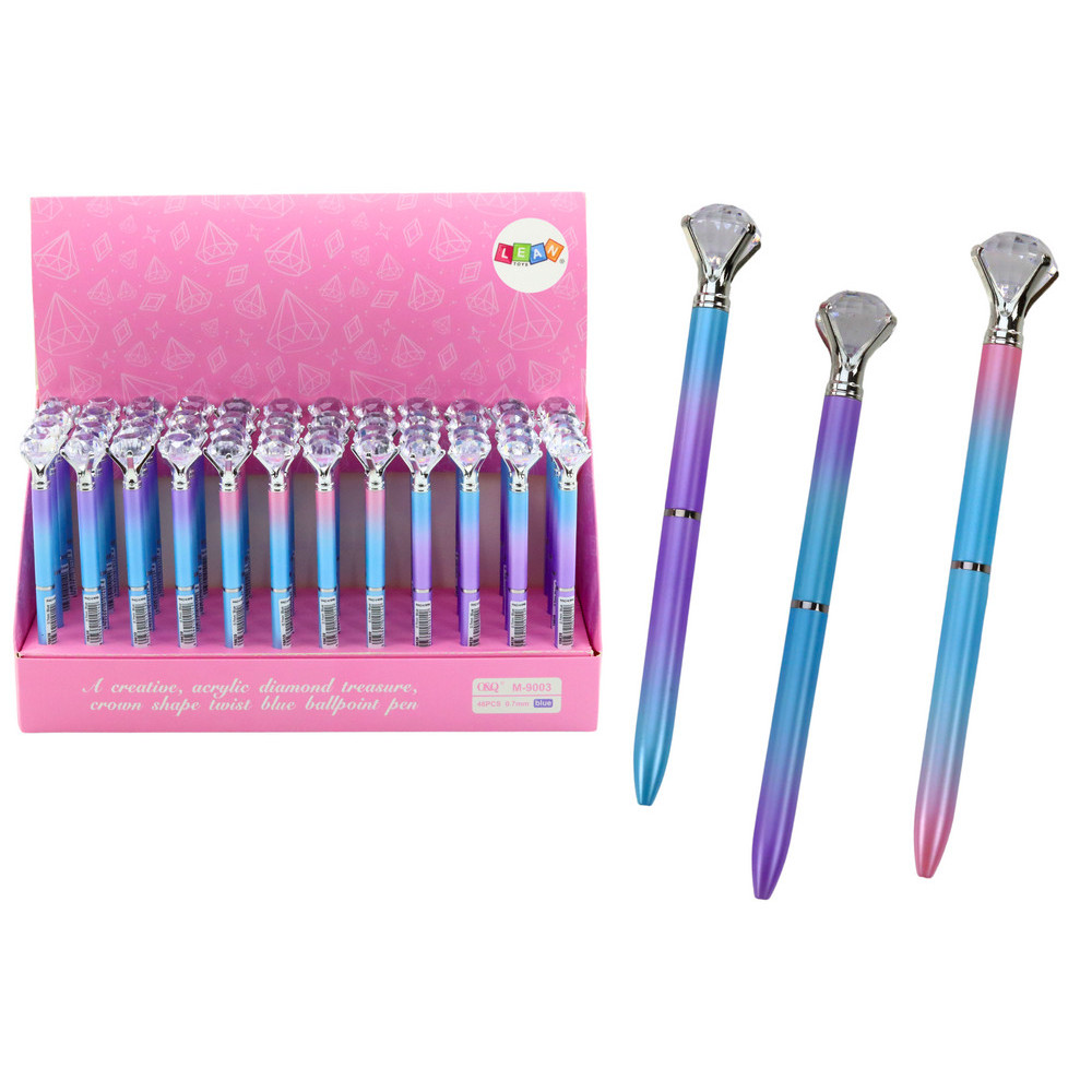 Pennan med diamantfärg blått bläck 0,7 mm mix