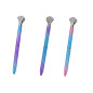 Pennan med diamantfärg blått bläck 0,7 mm mix