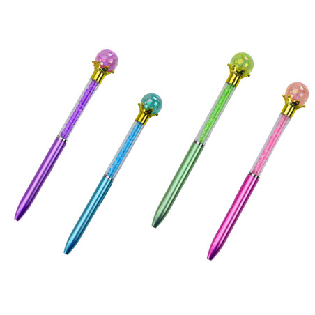 Kulpenna med Diamantkulor Blått bläck 0,7 mm Mix