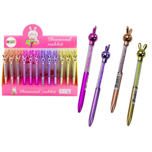 Pennan med kaninen Diamanter Blått bläck 0,7 mm Mix