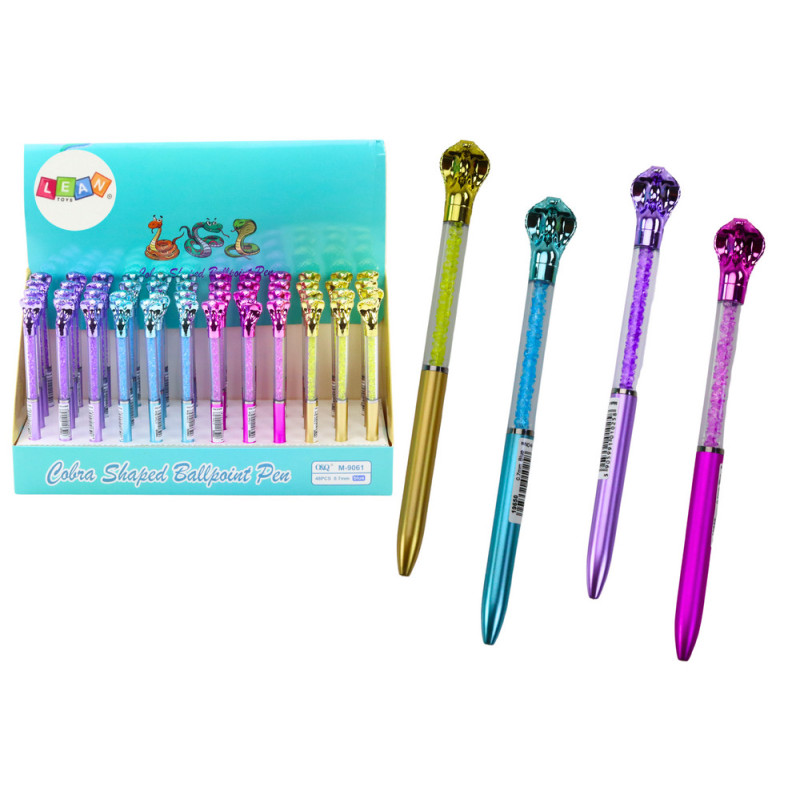 Kulspetspenna med Diamantkrona Blått Bläck 0,7mm Mix