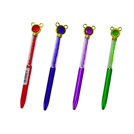 Kulspetspenna med Diamantmus Blått Bläck 0,7mm Mix