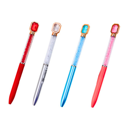 Kulspetspenna med diamanter Blått bläck 0,7 mm Mix