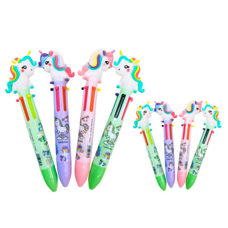 Pennan med flera färger Enhörning Automatisk 3 Färger Mix