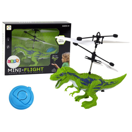 Flygande Dinosaurie Helikopter Styrd med Hand Sensor Grön | HandlaSmidigt.se