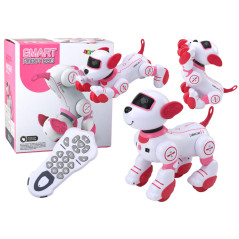 Robot Hund Interaktiv Fjärrstyrd Dansar Utför Kommandon Rosa