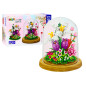 Set av blommor i en glasmonter 487 delar