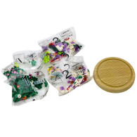 Set av blommor i en glasmonter 487 delar