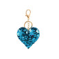 Nyckelring Hjärta Paljetter Dubbelsidig Silver Blå