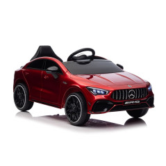 Bil På Batteri Mercedes CLA 45s AMG Röd Lackad Fyrhjulsdrift