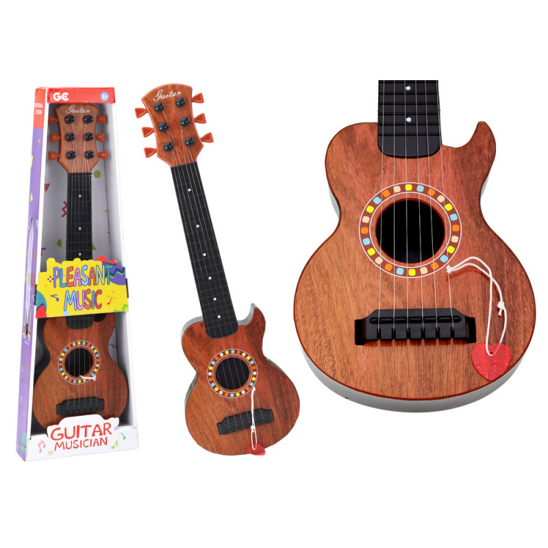 Gitarr Leksak för Barn Brun Trä Spelpjäs