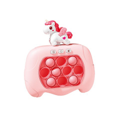 Sensorisk leksak enhörning Pop It med batteridrivna ljus och ljud, rosa.