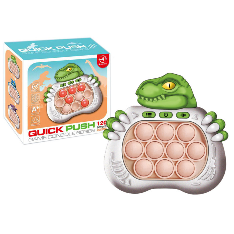 Sensorisk Dinosaurie Pop It Spel Med Batteridrivna Ljus Och Ljud Grön