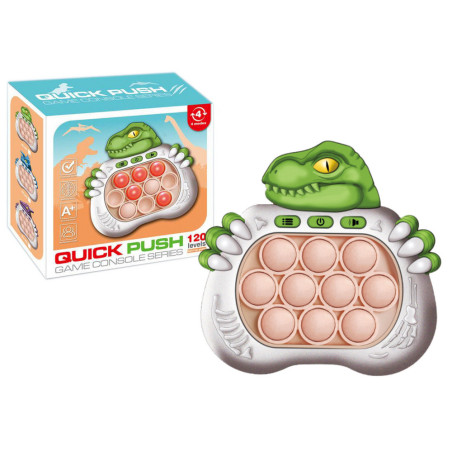 Sensorisk Dinosaurie Pop It Spel Med Batteridrivna Ljus Och Ljud Grön