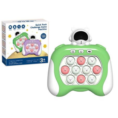 Sensorisk rymd Pop It-spel med ljus och ljud på batterier, grön. | HandlaSmidigt.se