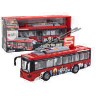 Trolleybuss Buss 116 Ljus Ljud Drift Röd