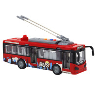 Trolleybuss Buss 116 Ljus Ljud Drift Röd