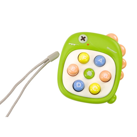 Arkadspel Whack A Mole Bokstäver Dinosaurie Grön