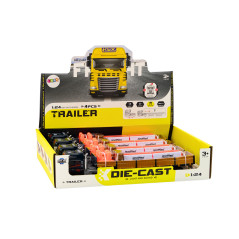 Lastbil Med Blå Trailer 124 TIR Lastbil Lastbilstillbehör Ljud