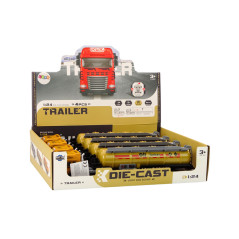 Tankbil med bränsle Lastbil TIR 124 Släpvagn Ljud Ljus Gult