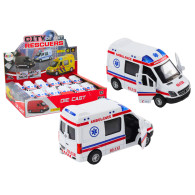 Ambulans Ambulans 132 Öppna Dörrar Ljus Ljud Drift Vit